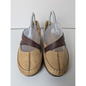 Naturalizer Shoes Womens Freemont Brown 8.5 Leather Mary Jane Loafers Buckle